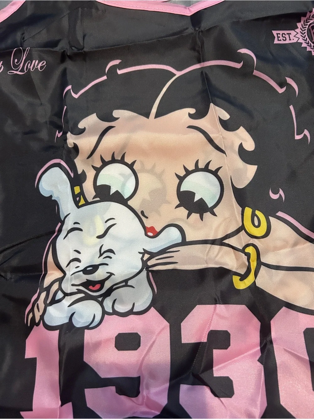 Betty Boop 1930 Foldable Tote Bag with Matching Storage Pouch 13x14 - Picture 2 of 4